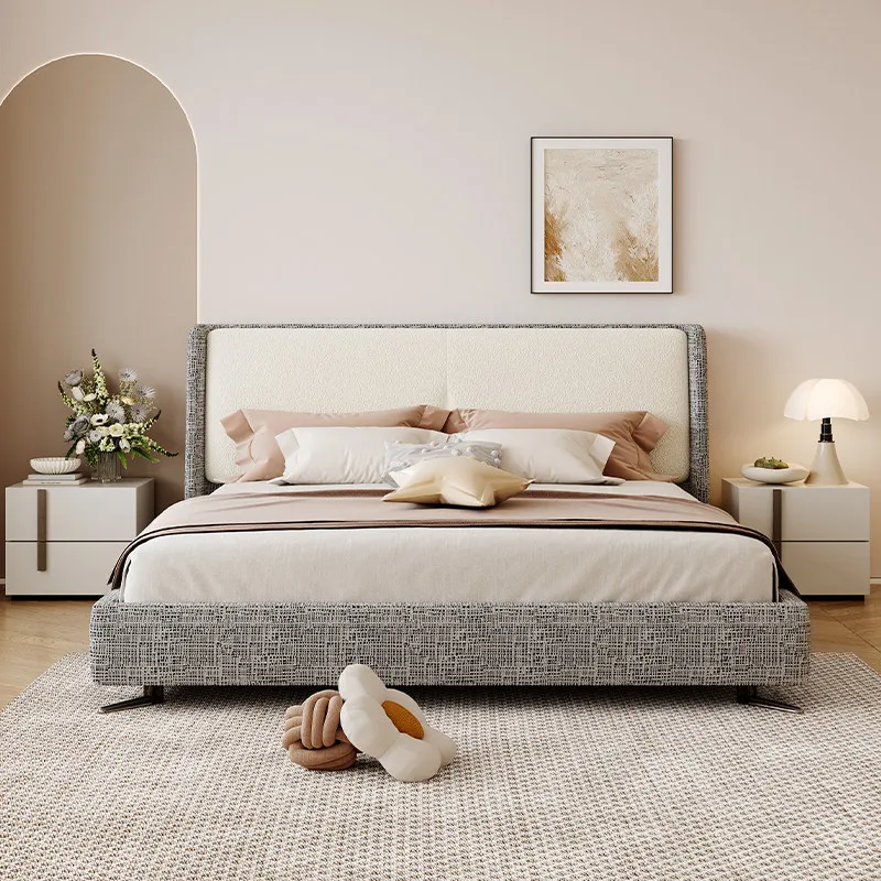 *Italian Minimalist Cream Style Fabric Minimalist Modern Master room Designer Style