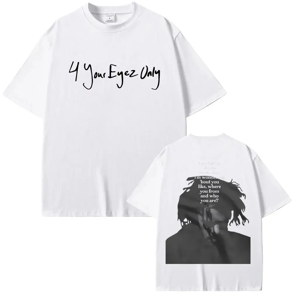 Rapper J. Cole 4 Your Eyez Only Graphic T Shirts Male Fashion Vintage T-shirts Short Sleeve Men Women Hip Hop Oversized Tshirt