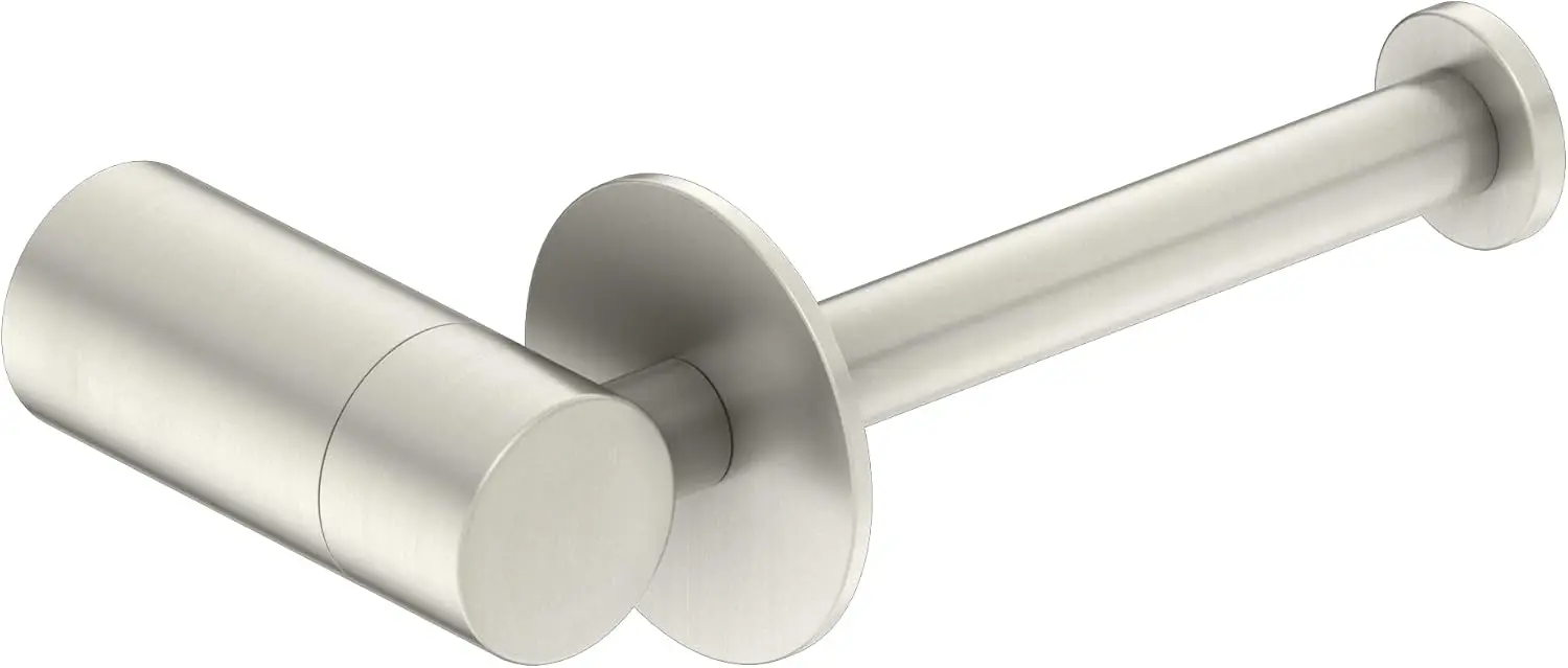 YB0409BN Single Post Modern Toilet Paper Holder, Brushed Nickel