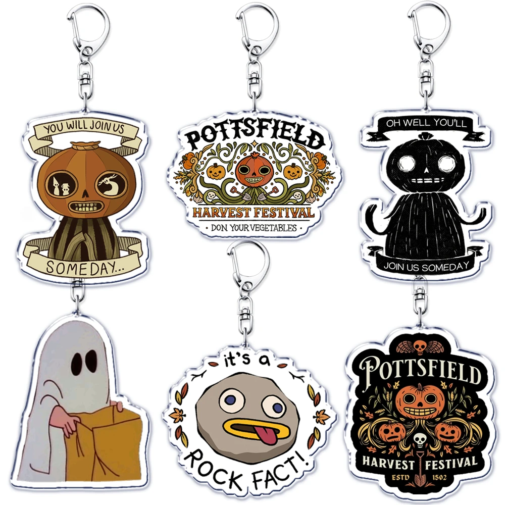 Cute Halloween Cartoon Spooky Ghost Keychains for Accessories Bag Pumpkin Scary Skull Autumn Keyrings Jewelry Friends Gifts