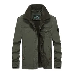 Giacca invernale da uomo di alta qualità in lana di agnello cotone addensato cappotto caldo giacca Bomber militare maschile Outdoor Casual Top abbigliamento uomo