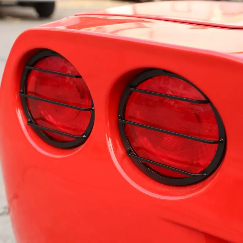 

For Chevrolet Corvette C6 2005-13 Aluminum Black Car Front Rear Fog Lamp rear lights Protective Mesh Cover Trim Car Accessories
