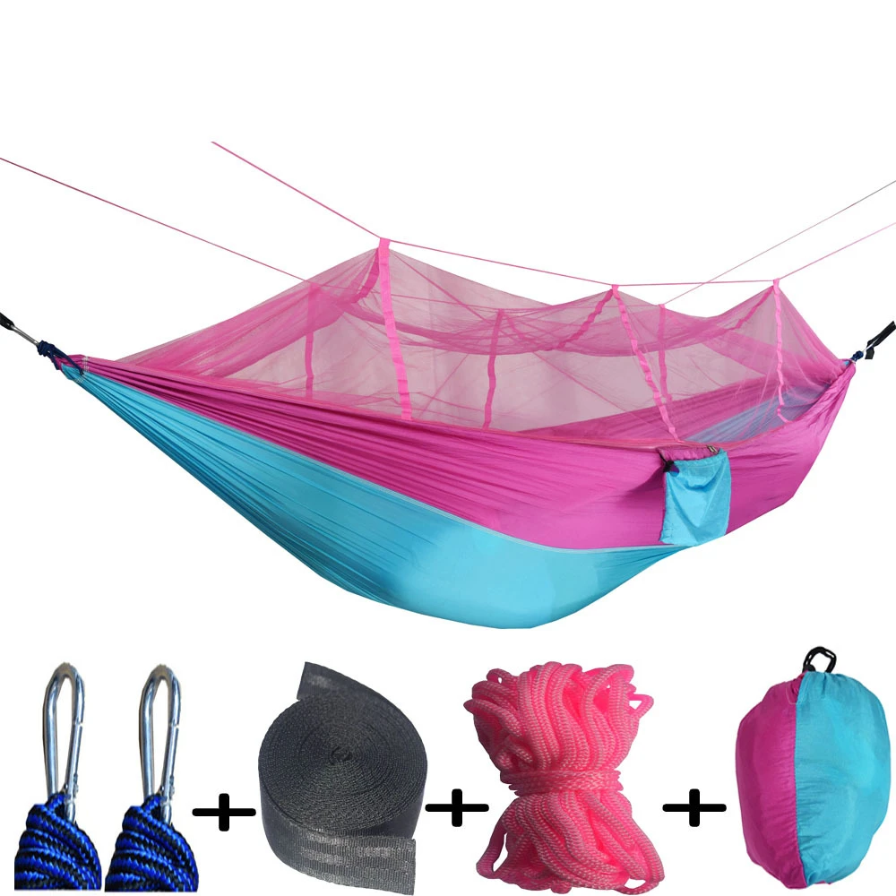 

Portable Camping Hammock Outdoor Folding Casual Garden Swing Travel Hanging Hammocks Adult Sleeping Rocking Chair Hammock Stand