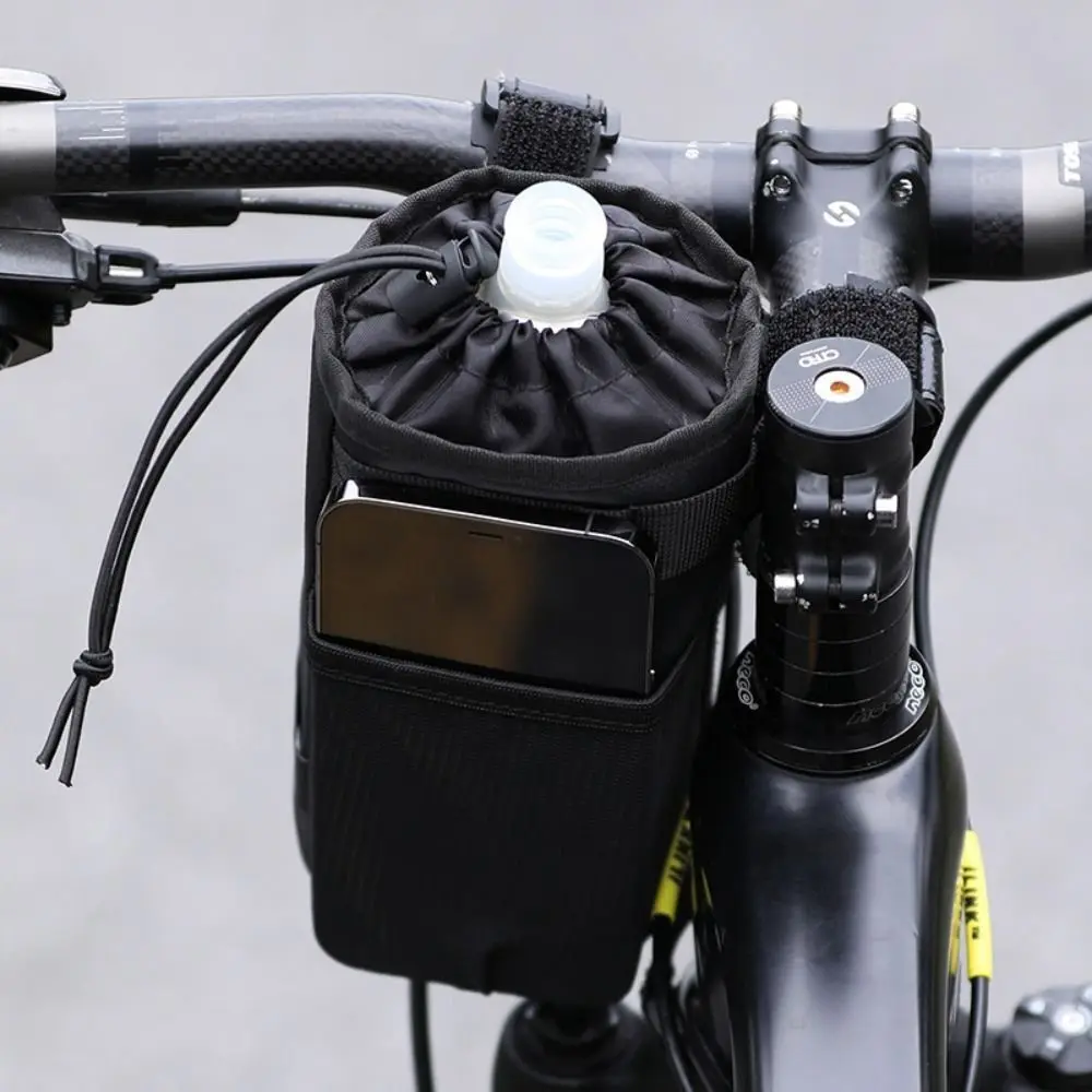 Cycling Bike Accessories MTB Mesh Pocket Water Bottle Carrier Pouch Bike Kettle Pouch Bike Saddle Bag Front Tube Frame Bag