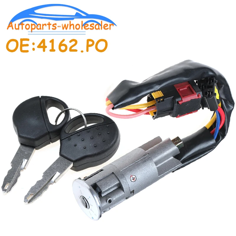 Auto-Zündschloss-Fass-Starterschalter 2 Schlüssel 4162.PO 4162PO 992712 2565.19 für Peugeot 206 Citroen Xsara Picasso