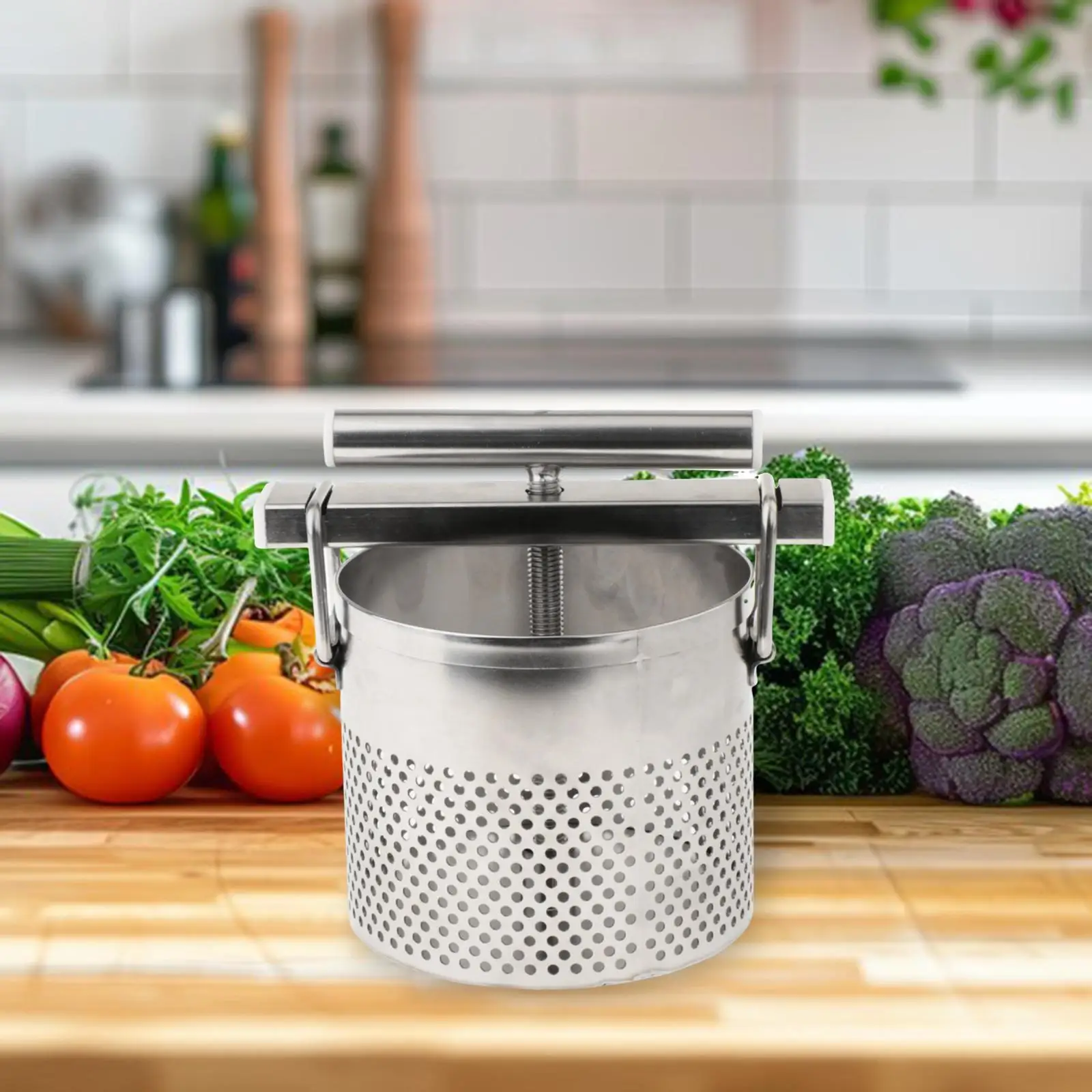 

Vegetable Stuffing Squeezer Water Drainer Multiuse Stainless Steel Manual Press