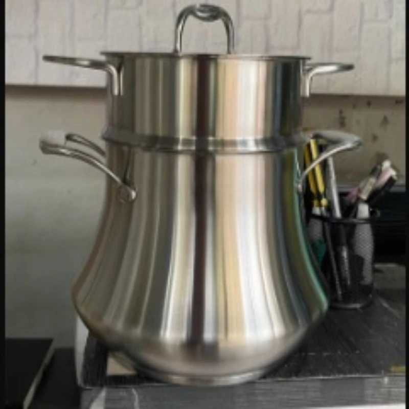 

Large Capacity Stockpot for Home Cooking Durable Container Classic European Style Stainless Steel Soup Pot with Double Handles,