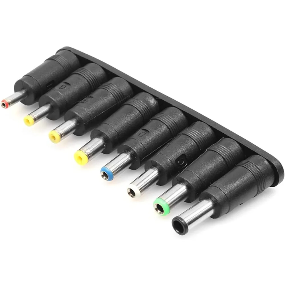 8 Pcs Universal DC Power Adapter Connector Kit Female Plug 8-in-1 Multi-Function Power Adapter Set for CCTV Router Electronics