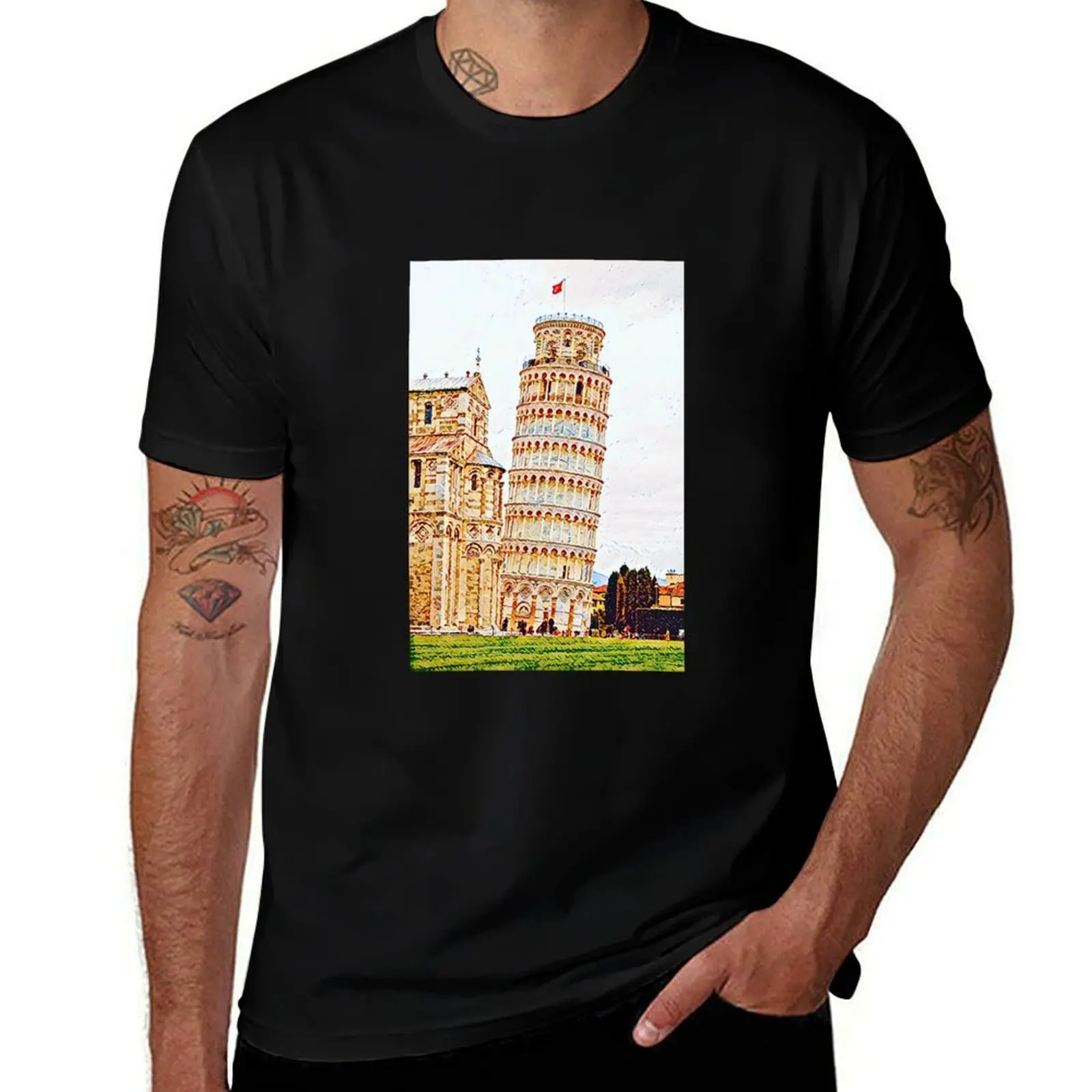 

Leaning Tower of Pisa: Pisa, Italy T-Shirt anime figures kawaii clothes sublime mens workout shirts