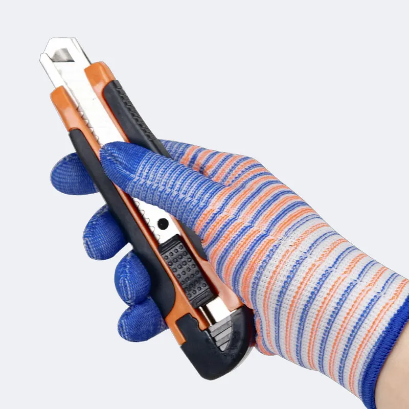 10PCS Zebra Stripe Gloves Horticultural Anti slip and Wear resistant Men\'s and Women\'s Work Labor Protection Gloves