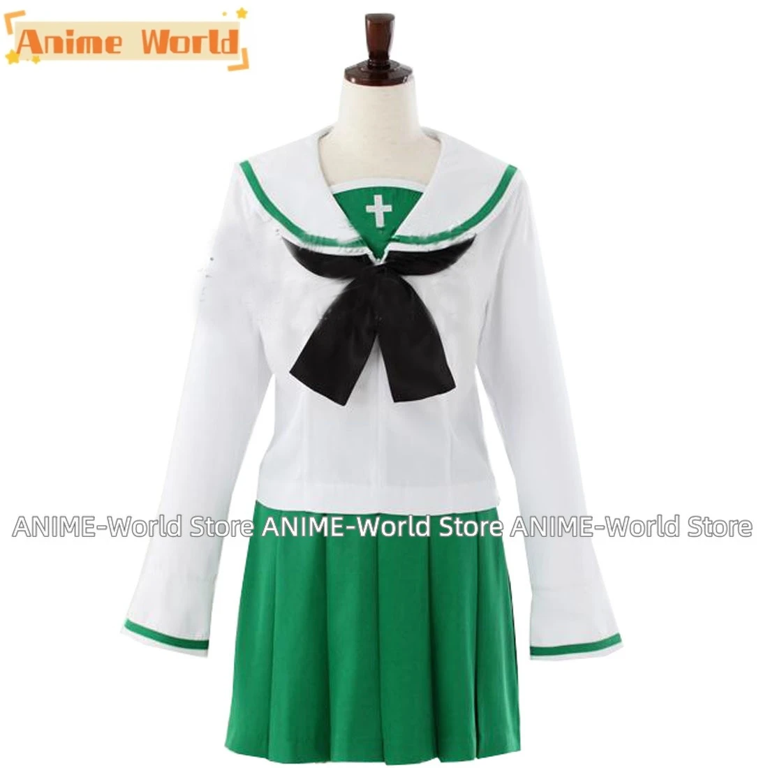 

《Custom Size》Girls Und Panzer Oarai Girls High School Sailor School Uniform Anime Cosplay Costume Any Size