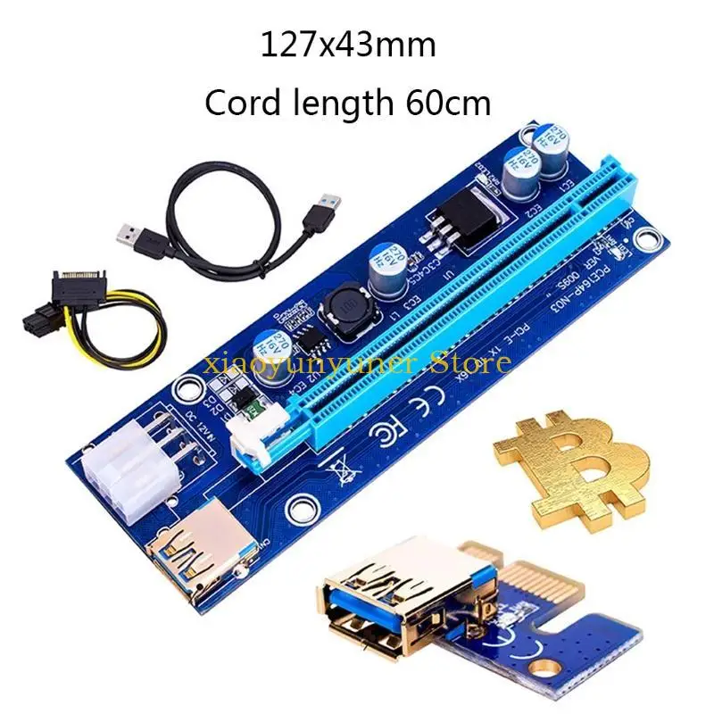 P9JB Graphics Card PCI-E Riser 1x 4x 8x 16x Extender for Setting Up GPU Mining Rigs