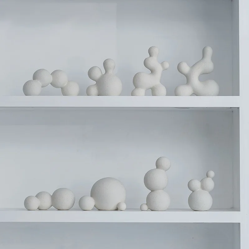 الحرف اليدوية السيراميك الحلي مجردة التعميم هندسية النحت اليدوية الفن الكرة خياطة سطح المكتب الحرف ديكور المنزل #2