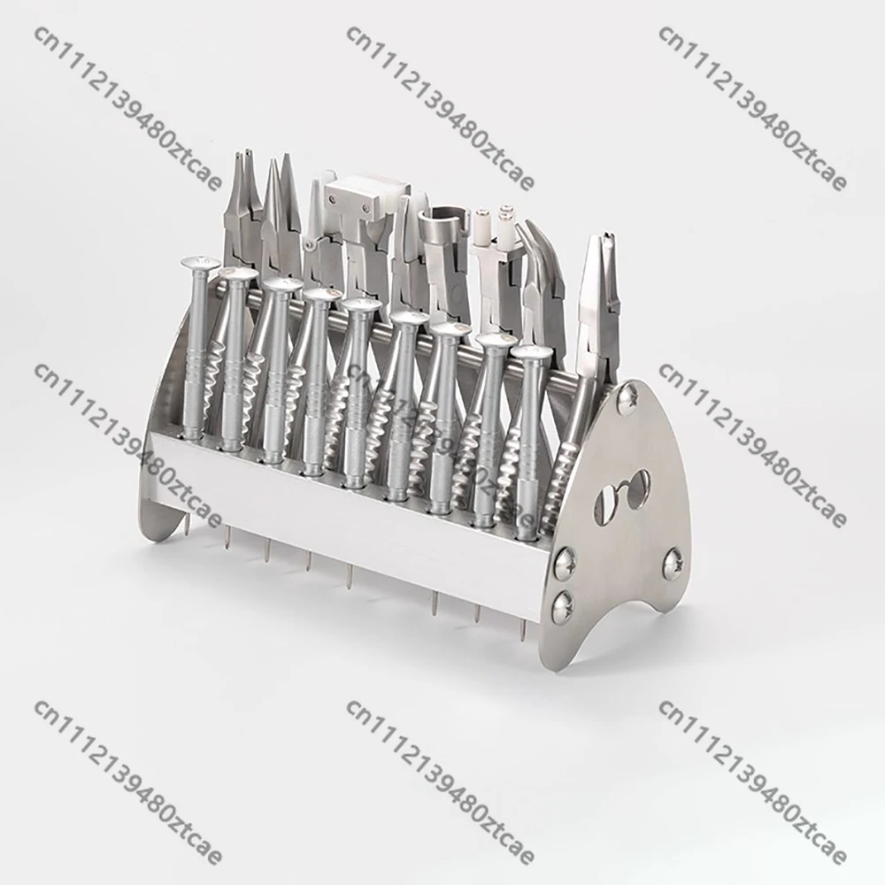 Professional Eyeglass Repair Tool Kit Glasses Frame Adjustment Plier Screwdriver Set With Storage Rack For Eyewear Maintenance