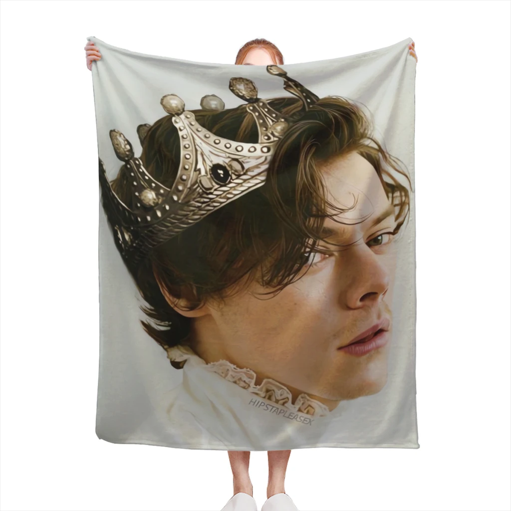 Handsome-Star-Harry-S-Styles Flannel Soft Warm Throw Blanket Bedding Sofa Cover for Girls Gift