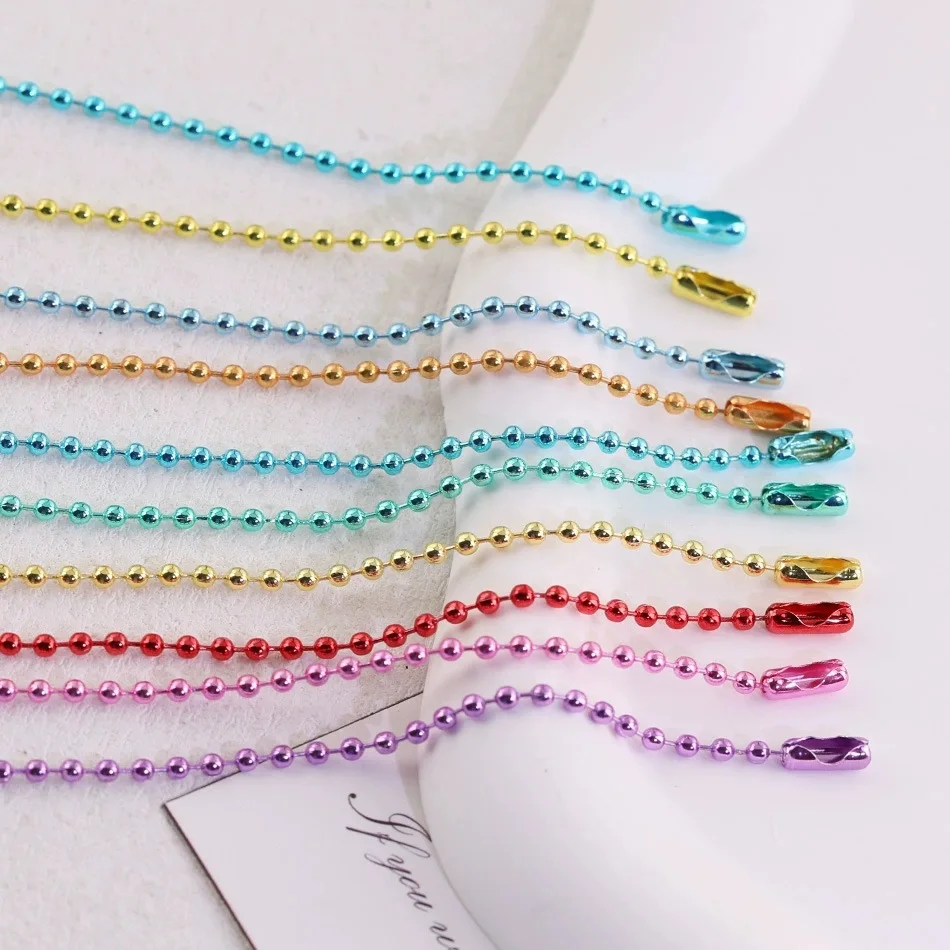 Shiny Electrophoretic Bead Chain, DIY Jewelry Accessories