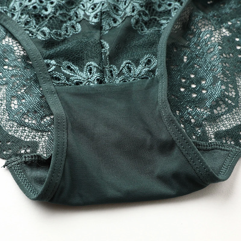 ملابس داخلية نسائية رمادية جديدة لعام 2020 ملابس داخلية مثيرة منخفضة الارتفاع مطرزة مقاس كبير XL L ملابس داخلية مريحة وشفافة من الدانتيل #6