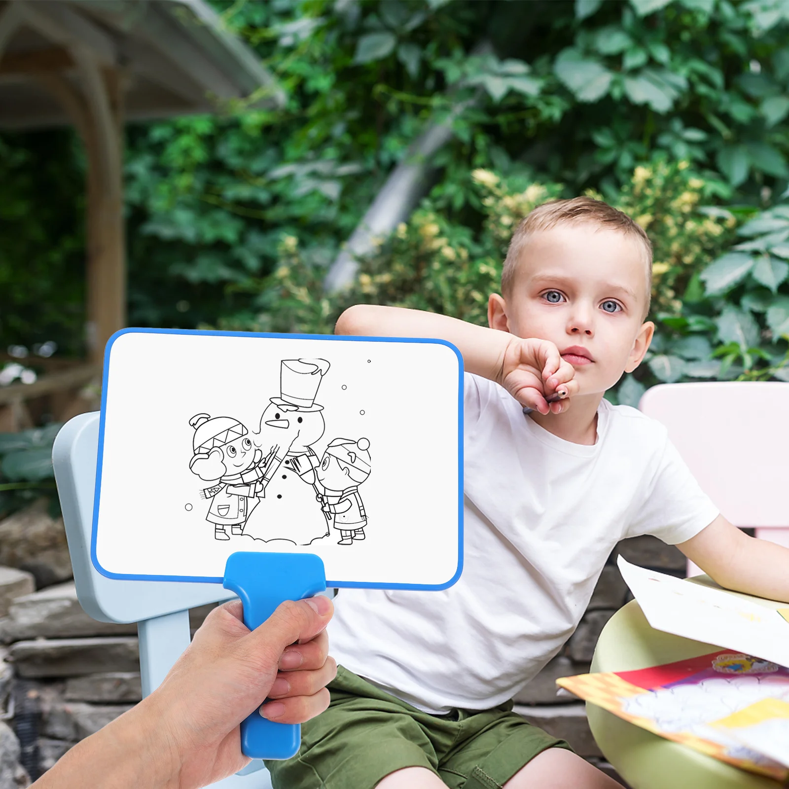 Handheld Whiteboard 15X21 Cm Double Sided Magnetic Mini Dry Erase Paddle For Classroom Voting Games Teaching Aids