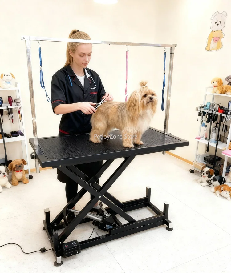 Professional Electric Lift Pet Grooming Table Adjustable Height Dog Grooming Station Non Slip Surface