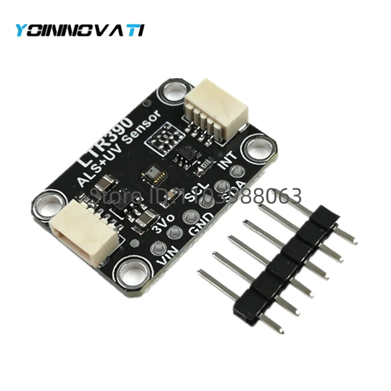 1pcs LTR390 Gravity 280nm to 430nm UV Light Sensor Support I2C UART 3.3V or 5V for Light Intensity Detection
