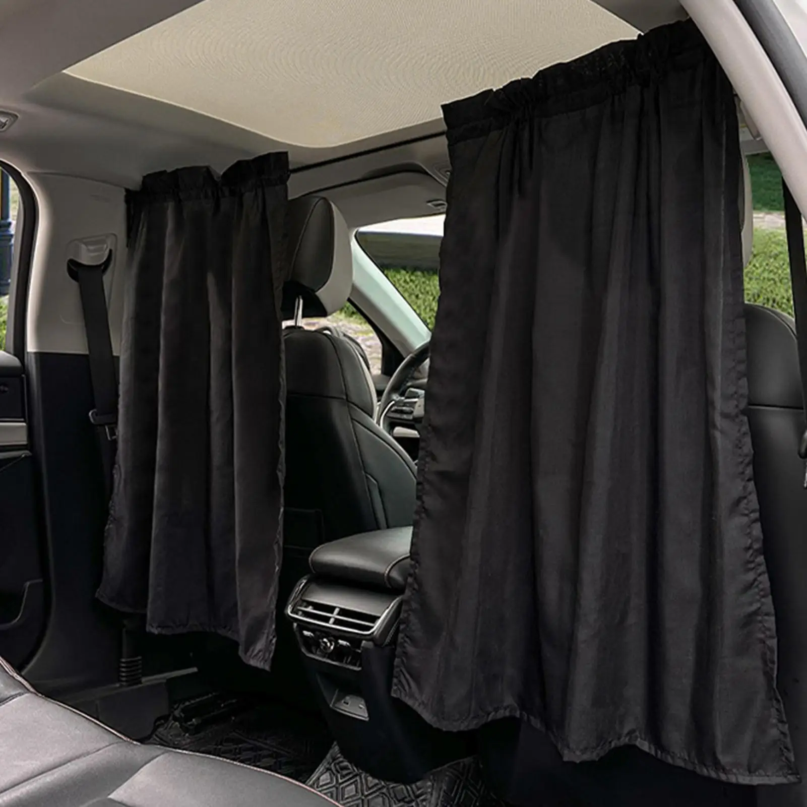Car Privacy Curtains Privacy Divider Sun Shade Curtains Removable Visor Protector Shield For Camping Sleeping Kids Baby Van Tent