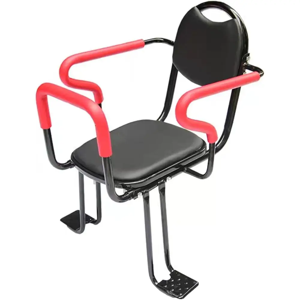 

Child Bike Rear Seat with Safety Belt and Handrail for Toddlers and Kids