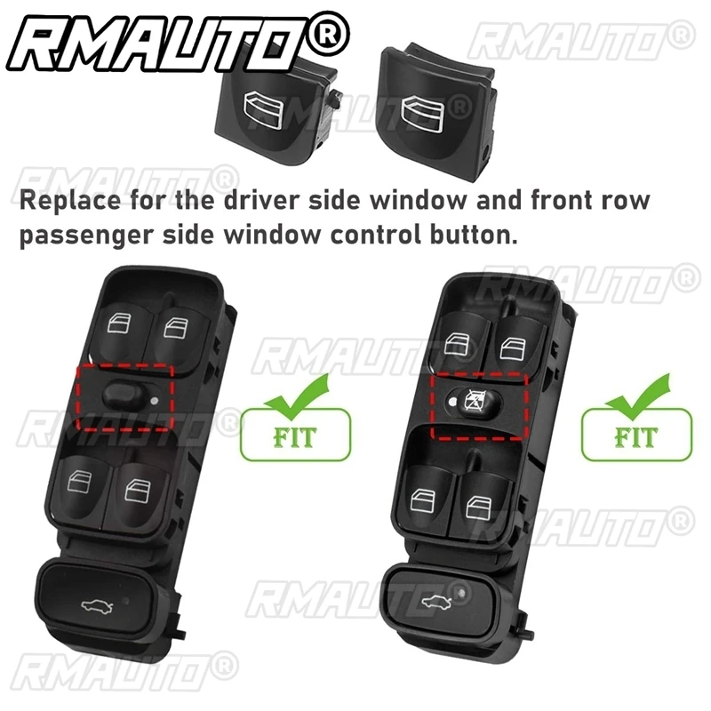 2Pcs Window Switch Cover for Mercedes Benz W203 C320 C230 C240 C280 Power Window Switch Console Caps A2038210679 Car Accessories