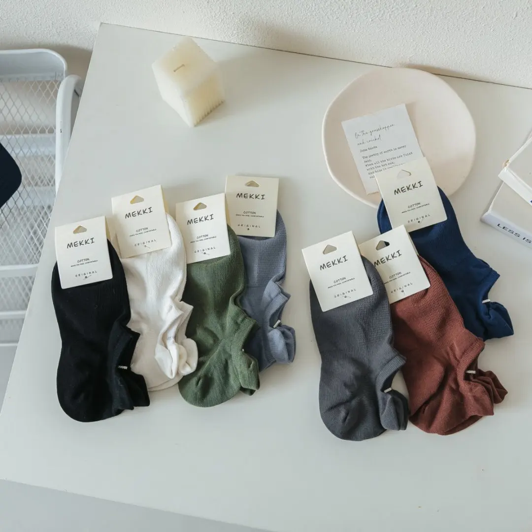 

1/7 пар однотонных спортивных впитывающих пот дышащих невидимых носков-лодочек из чистого хлопка, легкие сетчатые повседневные удобные носки