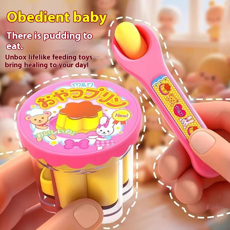Juguetes de pudín para el hogar, juego de simulación, pudín de fresa y gelatina para niñas, juguete de alimentación, herramienta educativa de aprendizaje preescolar, regalo para niños