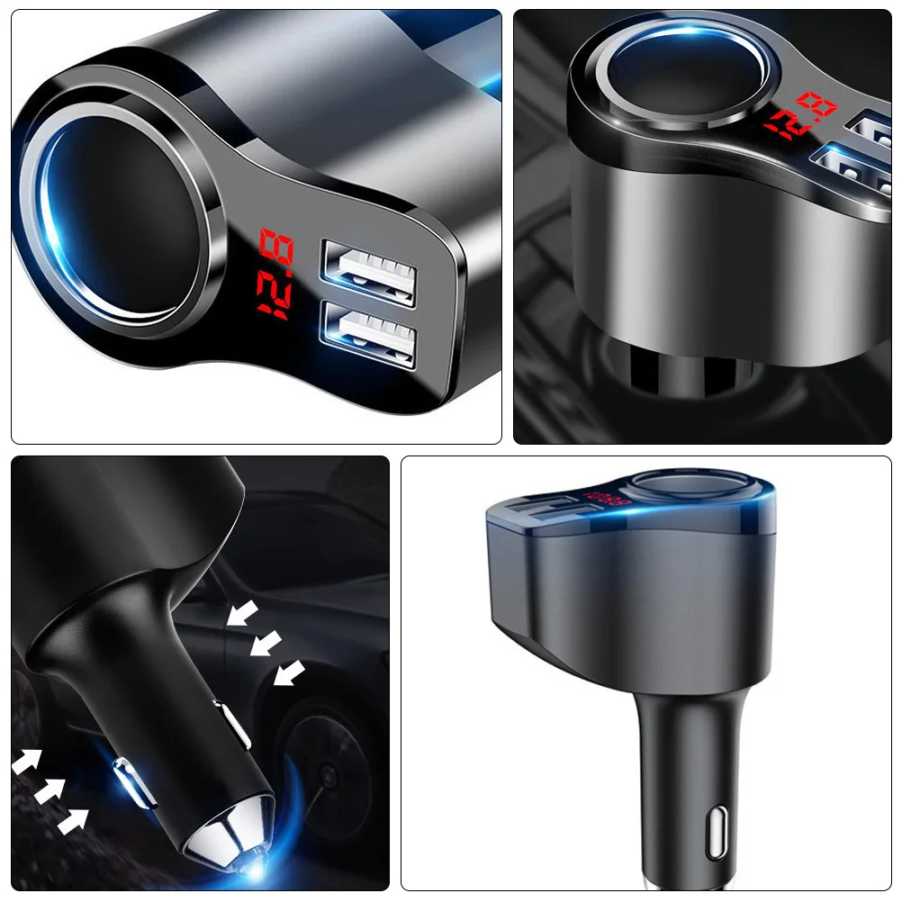 

Car Phone Dual USB 12-24V Fast Charging Device Digital Display Over-Voltage Over-Current Protection for Cars Suvs