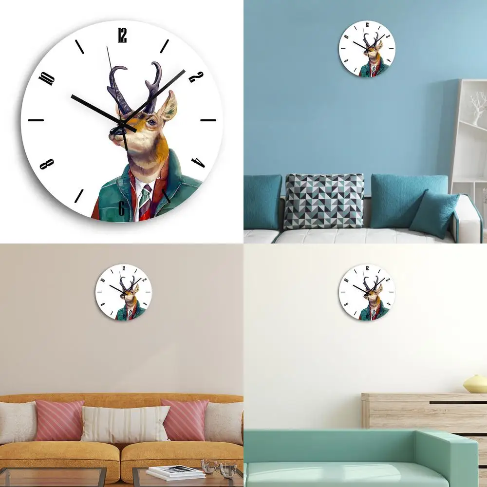 Nordic Living Room Creative Fashion Cartoon Acrylic Wall Clock Silent Bedroom Clock Quartz Clock Retail