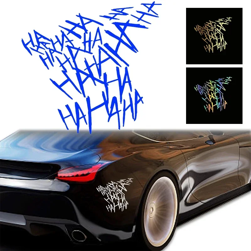 

HAHAHA наклейка автомобильный мотоциклетный шлем наклейки автомобильный светоотражающий Moto Auto забавный шлем наклейка виниловый декор