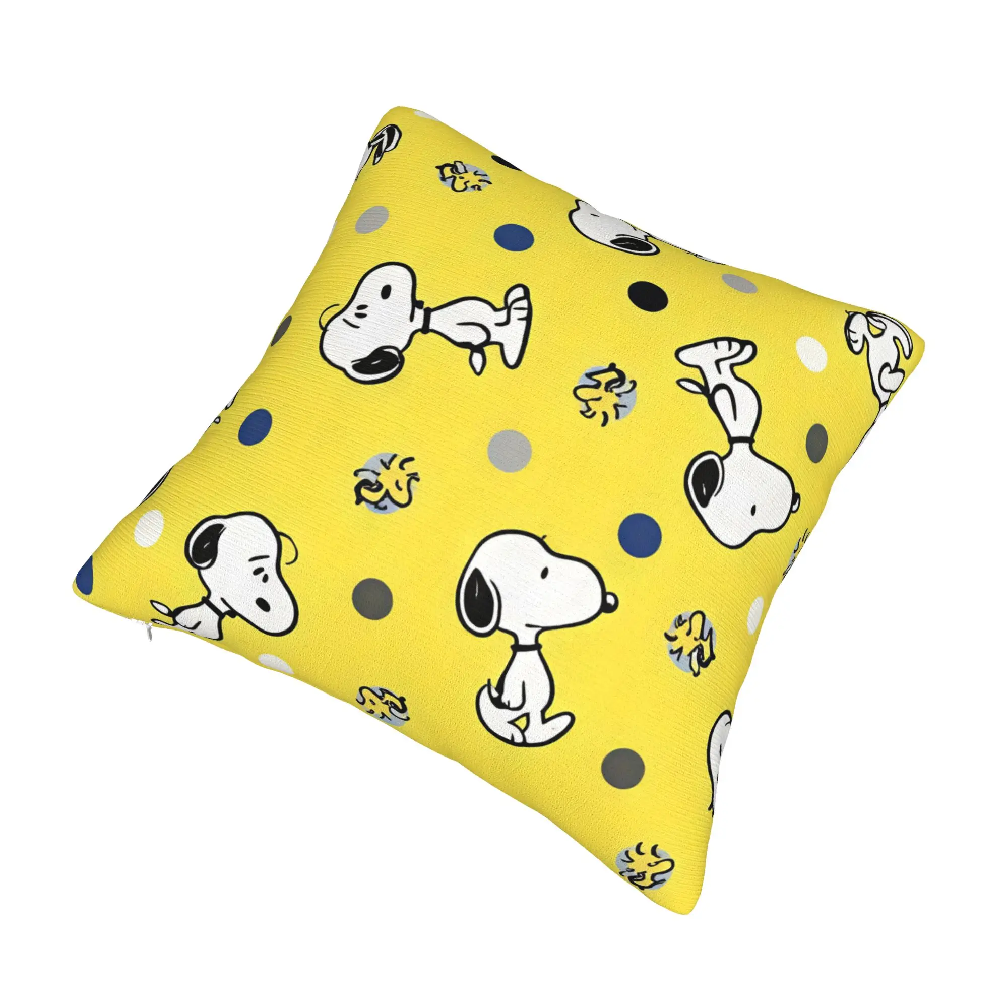 Snoopy Woodstock Cartoon Beagle Pillow Case 45x45cm Living Room Decoration Fashion  Cushion Decoration Salon Square Pillowcase