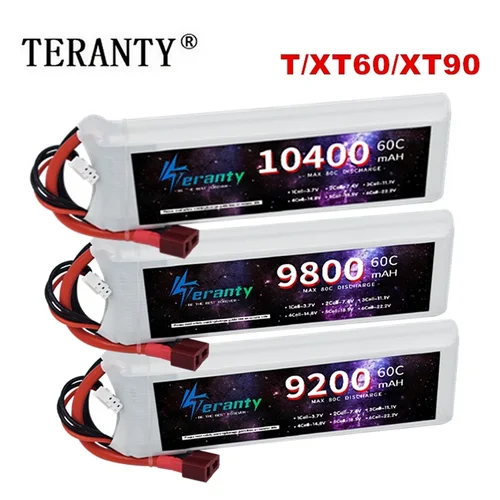 TERANTY 2S 9200mAh 9800mAh 10400mAh 60C 7,4 V LiPo batería con enchufe XT60/Deans T/XT90 para RC barco Heli avión UAV Drone FPV