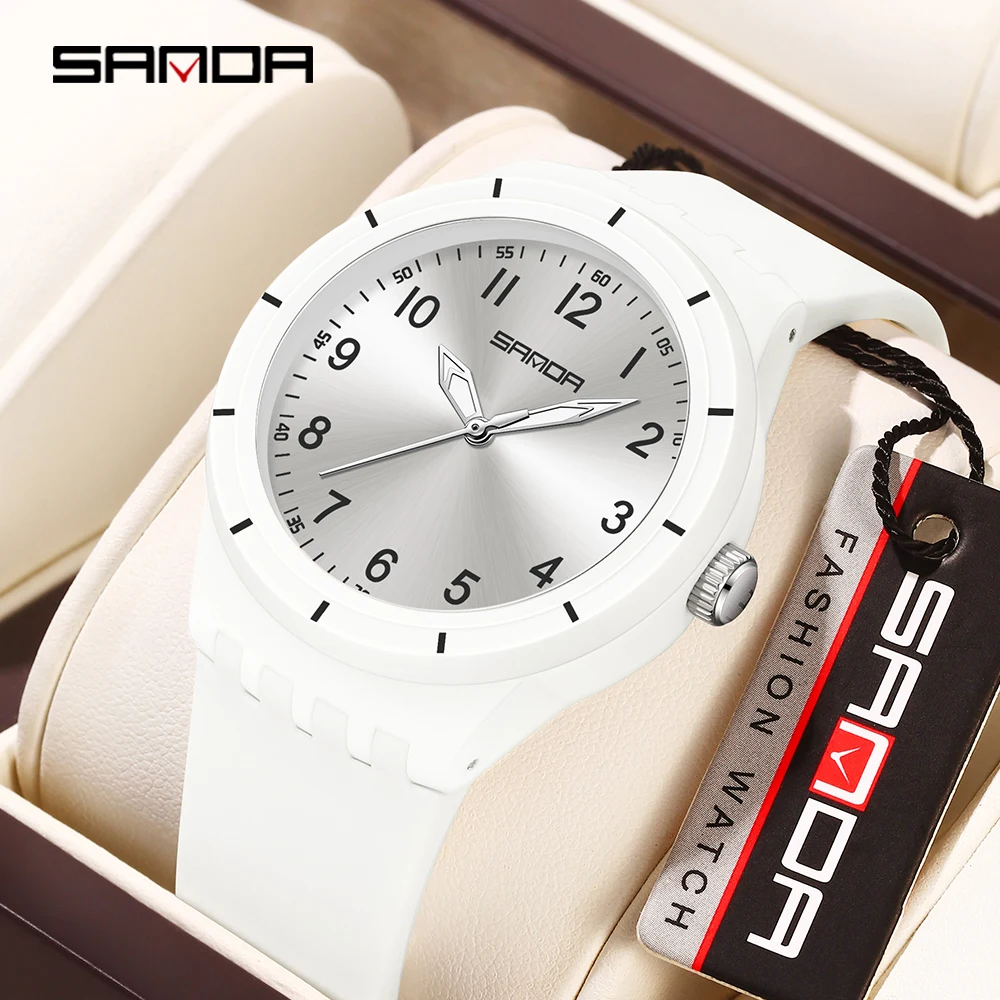 SANDA 9075 Women's Quartz Watch Lightweight Multi Functional Neutral Quartz Watch Simple Waterproof Night Light Quartz Watch