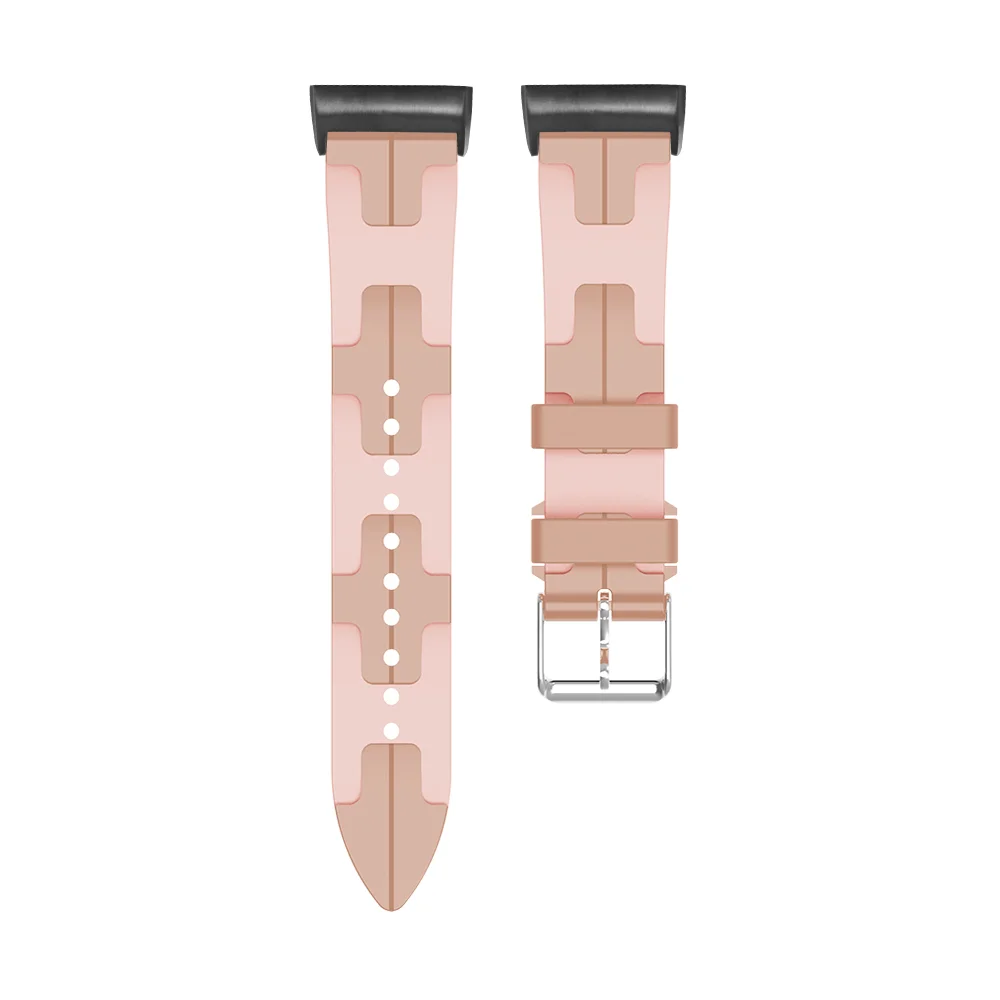 

Quick Release Sport Band For Fitbit Charge 3 4 5 Strap Woven Pattern Replacement Waterproof Silicone Man Woman Bracelet Strap
