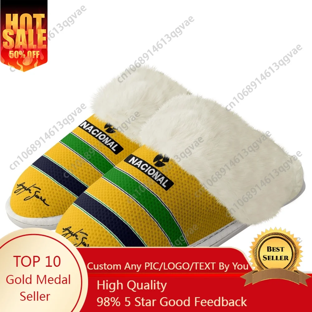 アイルトン・セナぬいぐるみスリッパ保温靴メンズレディースホームコットン寝室カスタムサーマル軽量スリッパ