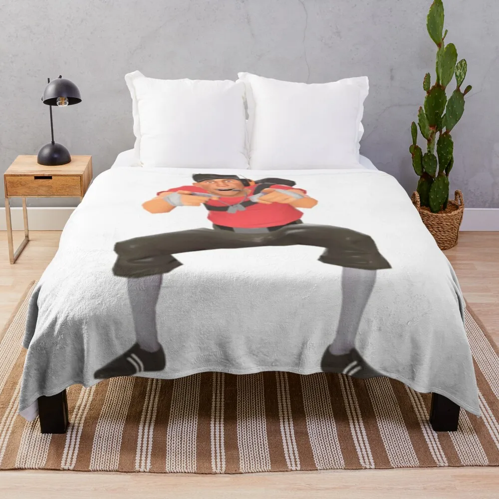 tf2 scout laugh Throw Blanket Custom Luxury Bed Sofa Quilt Blankets