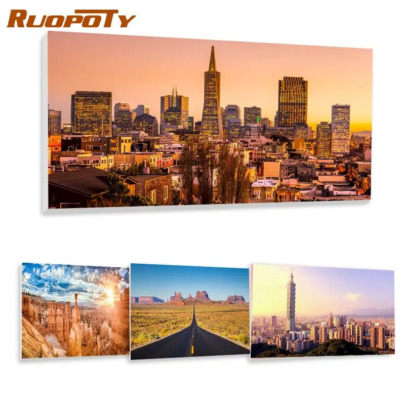 

RUOPOTY Diamond Embroidery Cross Stitch City Landscape 5D Large Size Diamond Painting Scenery Mosaic Sale Wall Art