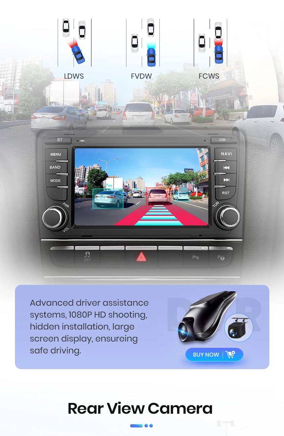 Junsun 7 Zoll Autoradio für Audi A3 8P S3 RS3 2003-2012 CarPlay Android Auto FM RDS DSP BT GPS Navi SWC HD IPS Touchscreen Plug & Play Multimedia-Player Freisprecheinrichtung Original-Autostil-Haupteinheit – Detail 24