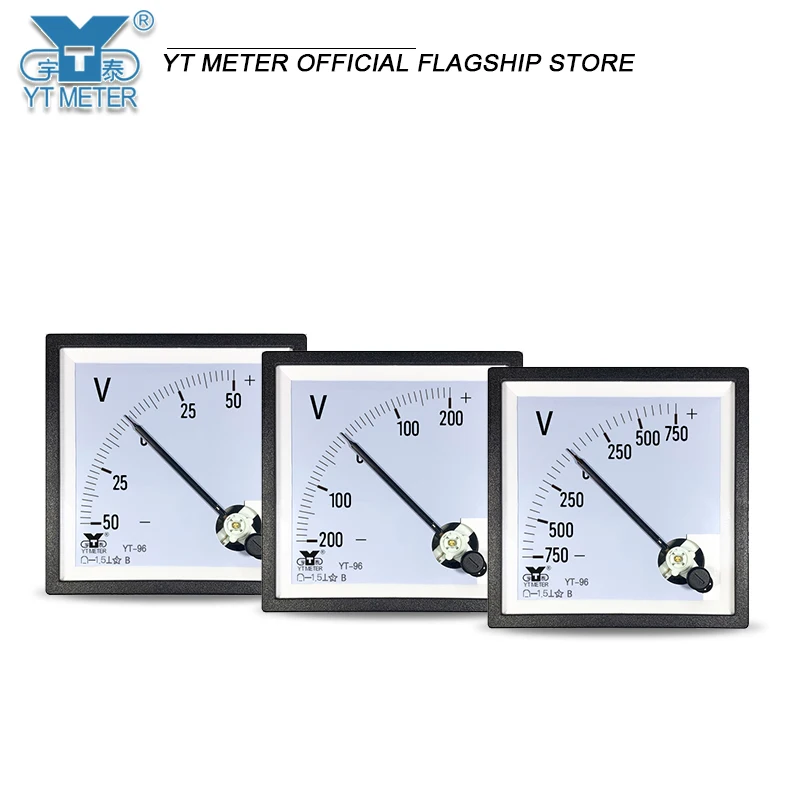 CP96 Positive and negative voltmeter two-way 50v dc Voltmeter ±100v 750v dh96 sq96 90*90