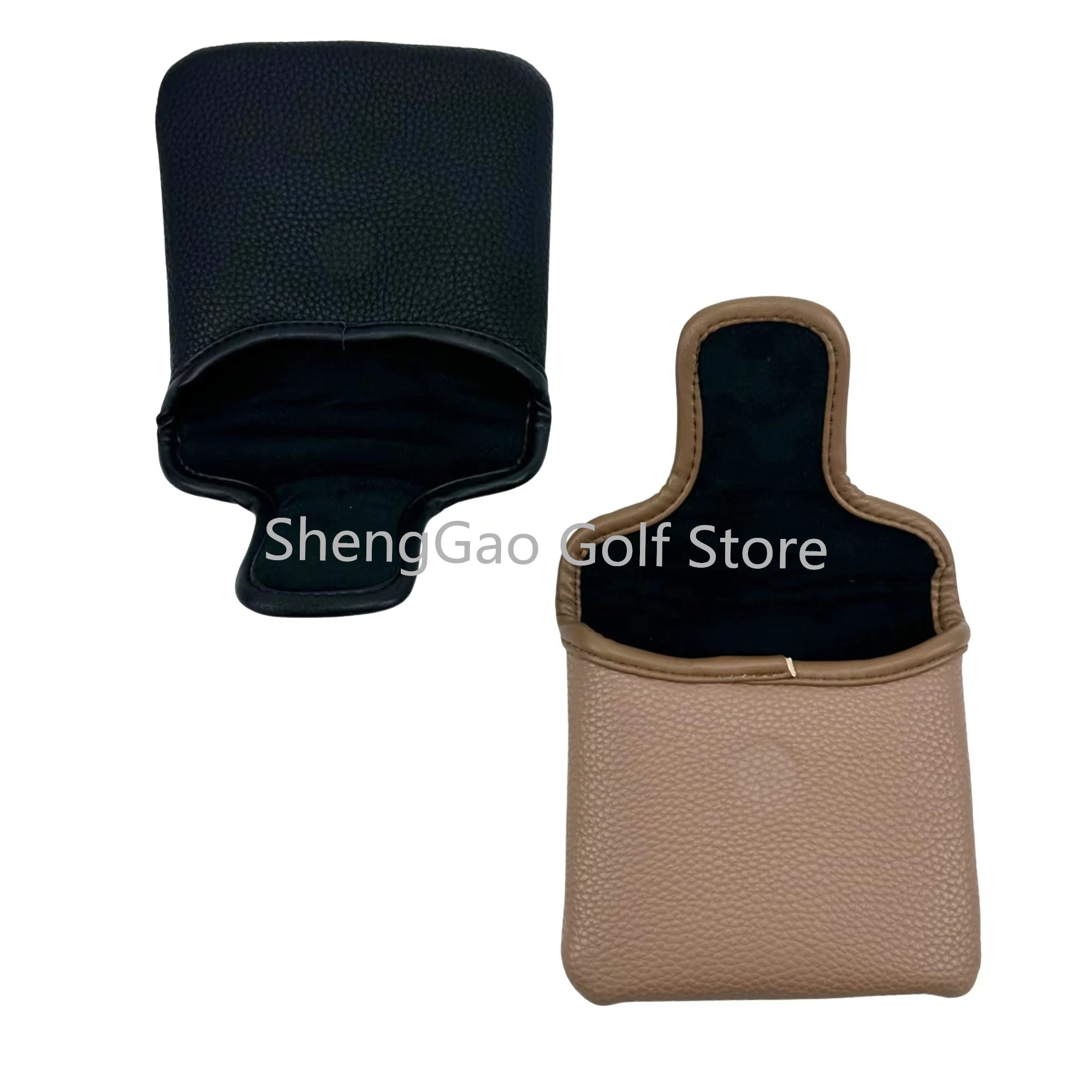 1pc sapatos padrão de golfe putter capa couro do plutônio grande mallet golf head cover fecho magnético golf head cover