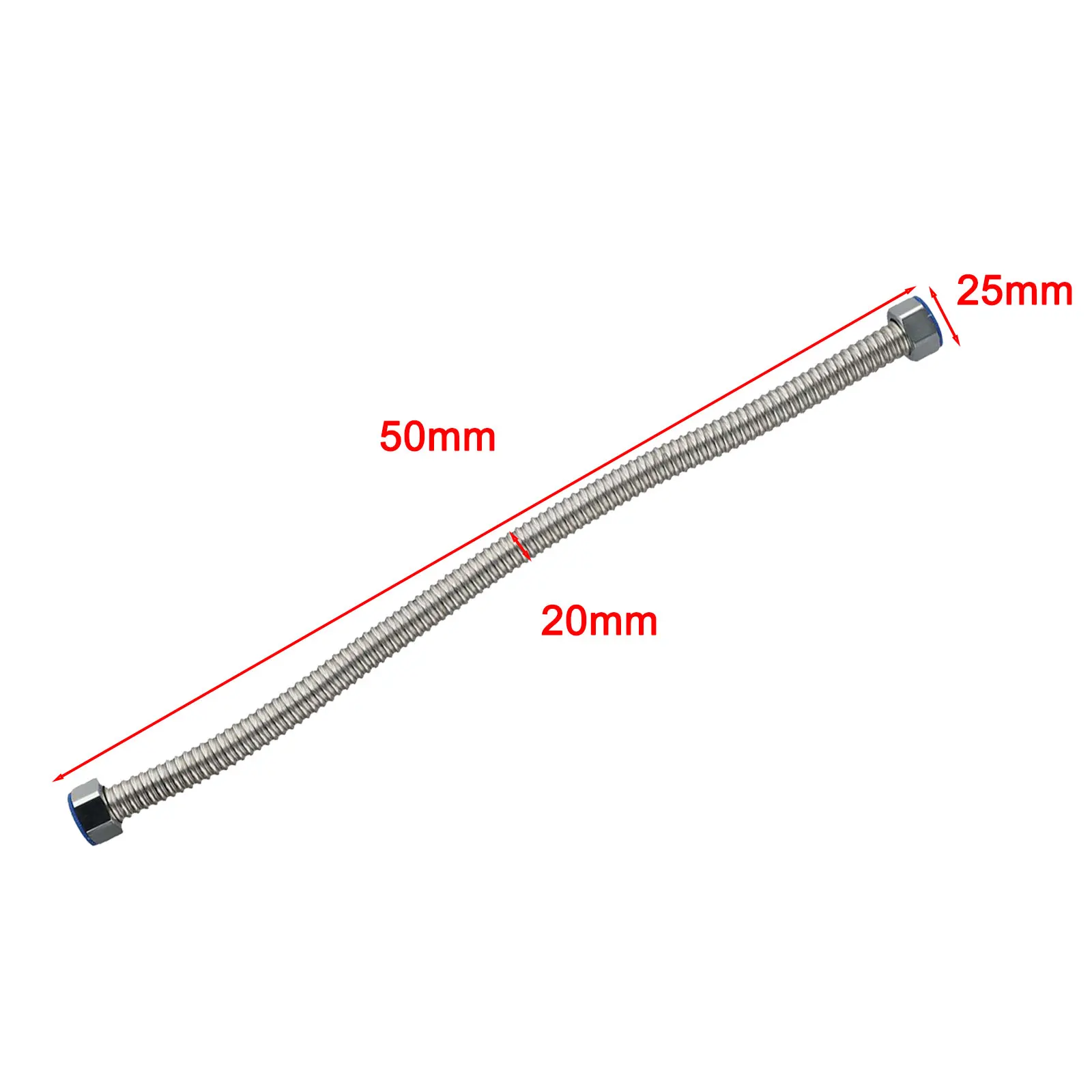 34 Inch Flexible Stainless Steel Corrugated Hose Pair for Secure Water Heating Connections and Easy Installation
