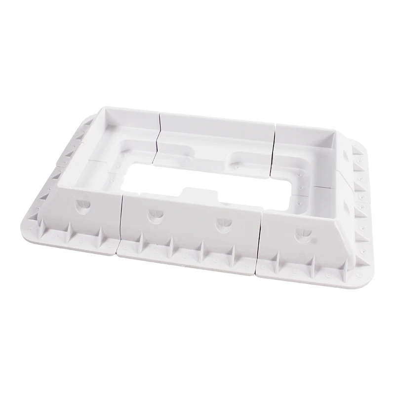 دعامة تثبيت مكونة من 6 قطع RV دعامة سقف مسطحة بحرية ABS للحماية من الأشعة فوق البنفسجية دعامة تثبيت الألواح الشمسية