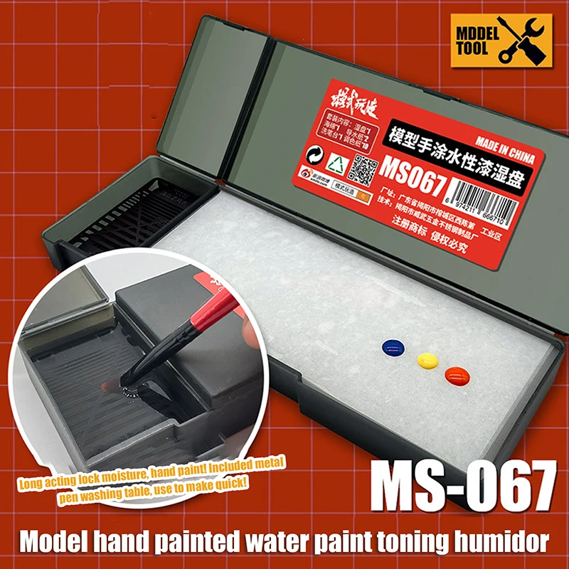 Wet Palette for Acrylic Painting Model Coloring Moisturizing Box Wet Tray Paint Keep Water Guide Paper Gathered/Diffusion Paper