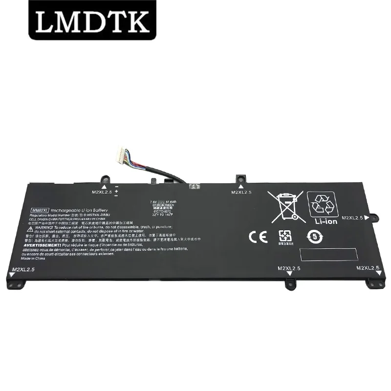 

LMDTK New MM02XL Аккумулятор для ноутбука HP TPN-Q214 13-an0000TU HSTNN-IB8Q HSTNN-DB8U L28076-005 L27868-1C1 7,6 V 37,6 Вт/ч