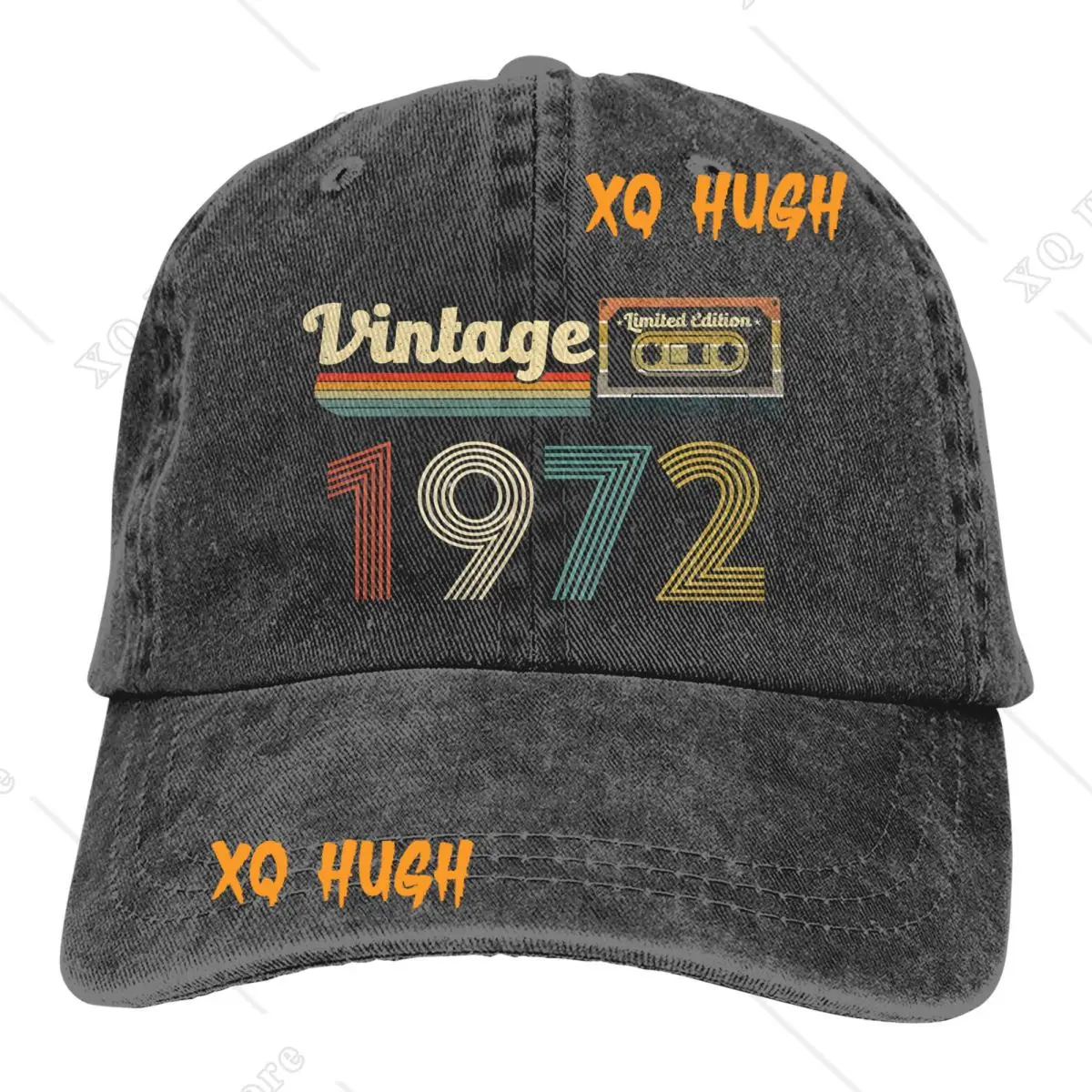 Vintage 1972 Limited Edition Cassette Men Baseball Caps Adjustable Casual Cotton Sun Hats Unisex Dad Hats