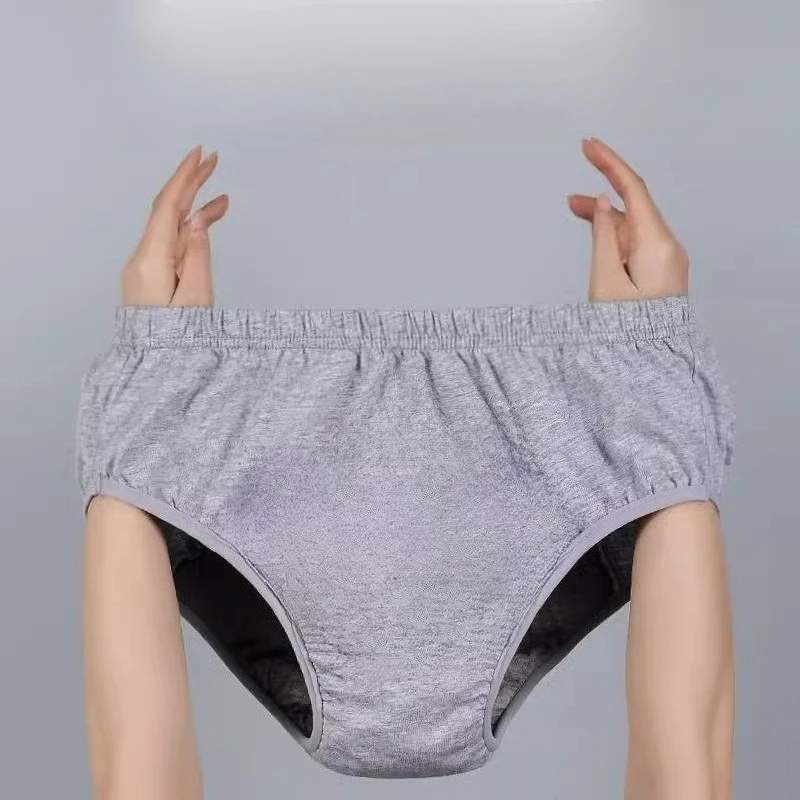 Adult Washable Waterproof Diaper for Bedridden Elder Pure Cotton Breathable Underwear Urinary Output 600/1000 Ml
