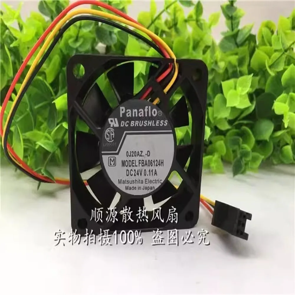 For Panaflo FBA06T24H DC24V 0.11A 60*60*15MM 3-Pin Inverter Cooling Fan
