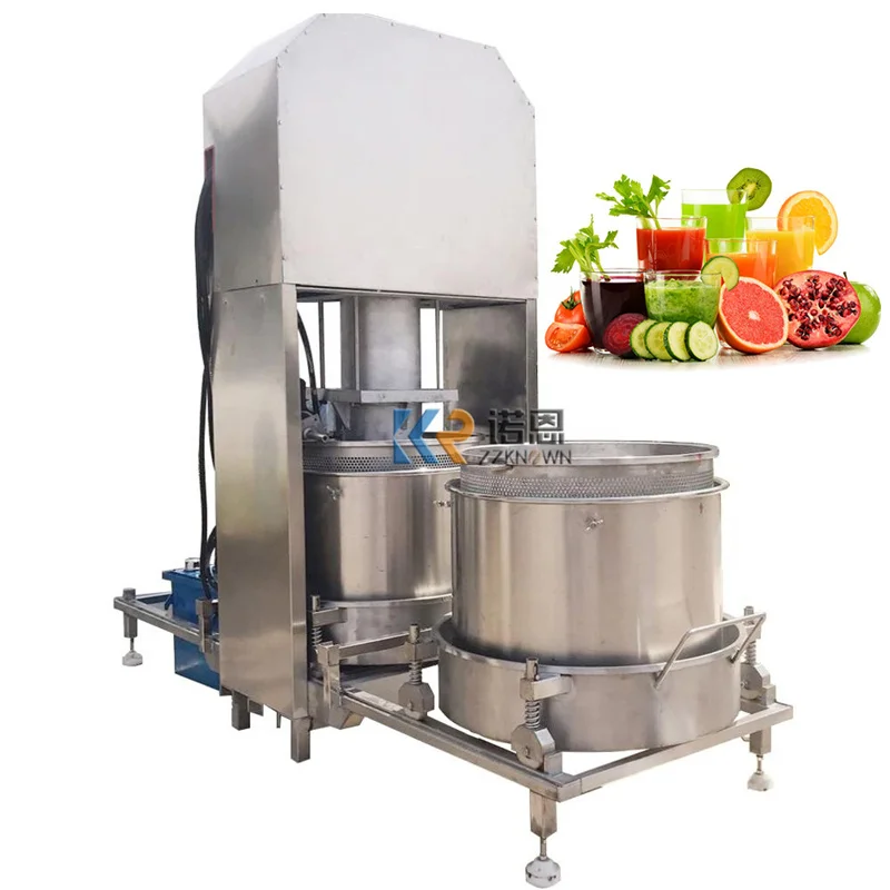 Double Tank Hydraulic Cold Honey Ginger Garlic Pressing Juicing Machine Fruit Vegetable Press Equipment Grape Juicer Extractor